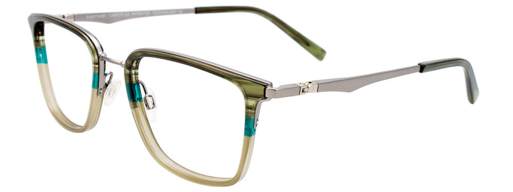 Striped Olive & Green & Light Khaki/Steel