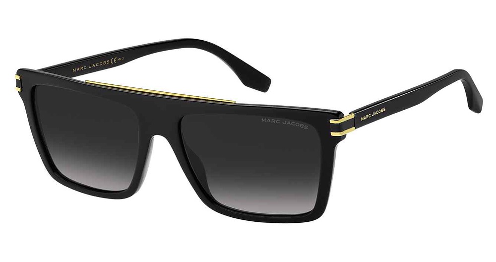Marc Jacobs MARC 568/S rectangle sunglasses in Black/Dark Grey Shaded