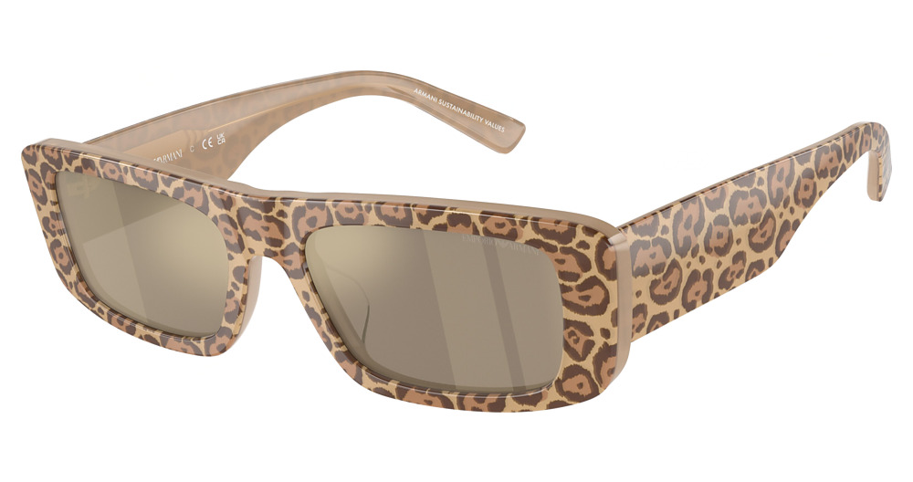 LEOPARD / LIGHT BROWN MIRROR GOLD