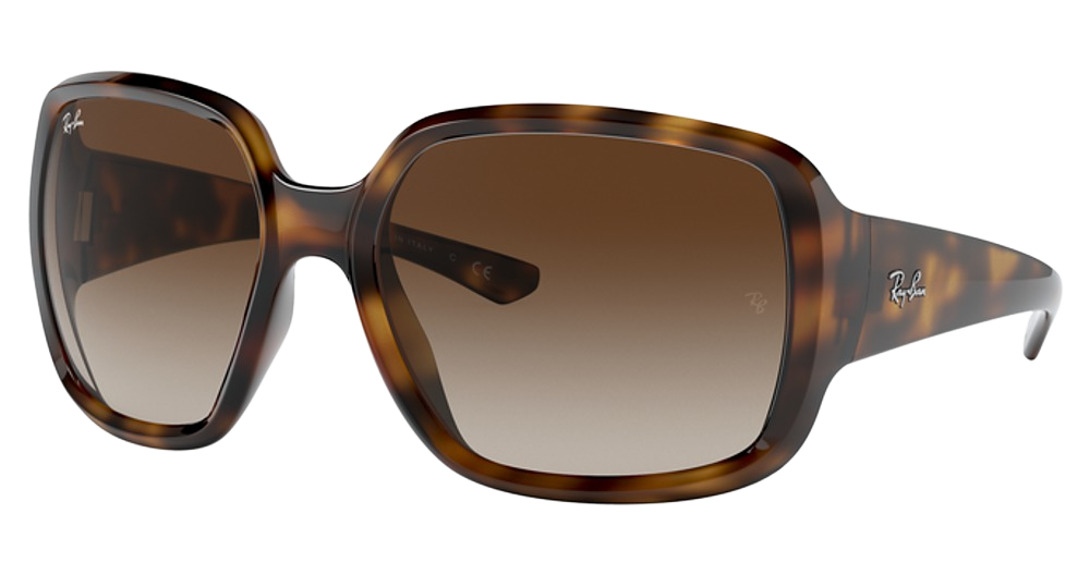 Ray-Ban RB4347 POWDERHORN rectangle sunglasses in Havana/Brown Gradient Dark Brown