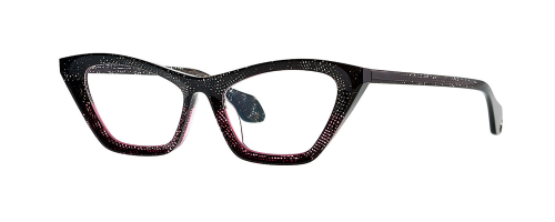 BLACK LATTICE+TRANSPARENT SHOCKING PINK n22/1