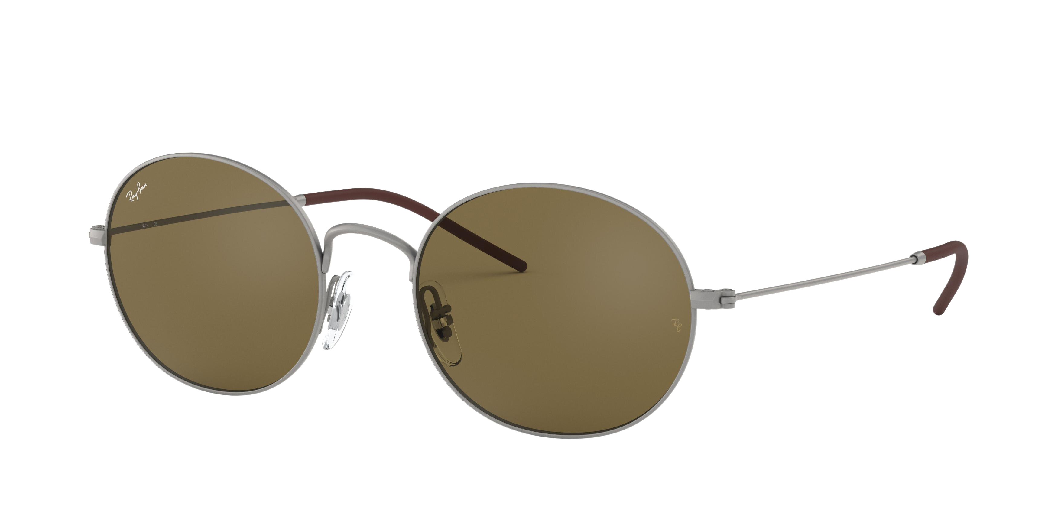 Ray-Ban RB3594 round sunglasses in Rubber Gunmetal