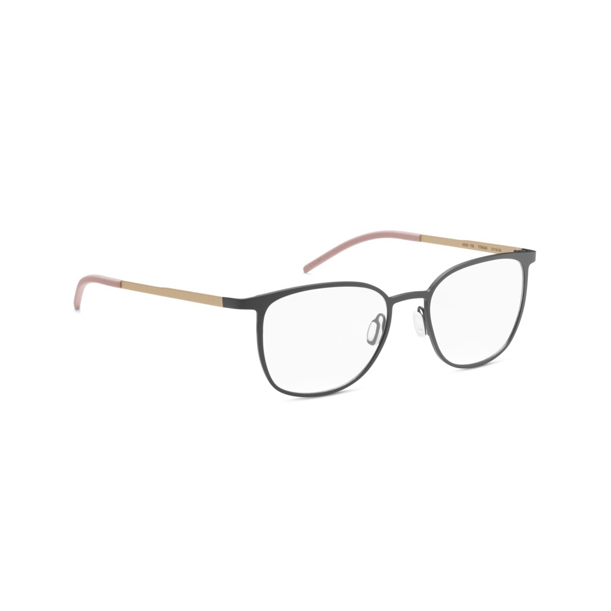 Mat Dark Brown / Sandblasted White Gold