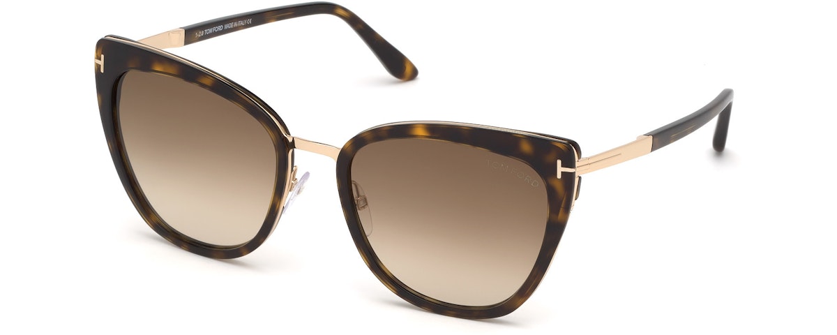 Shiny Dark Havana, Rose Gold/ Gradient Brown Lenses