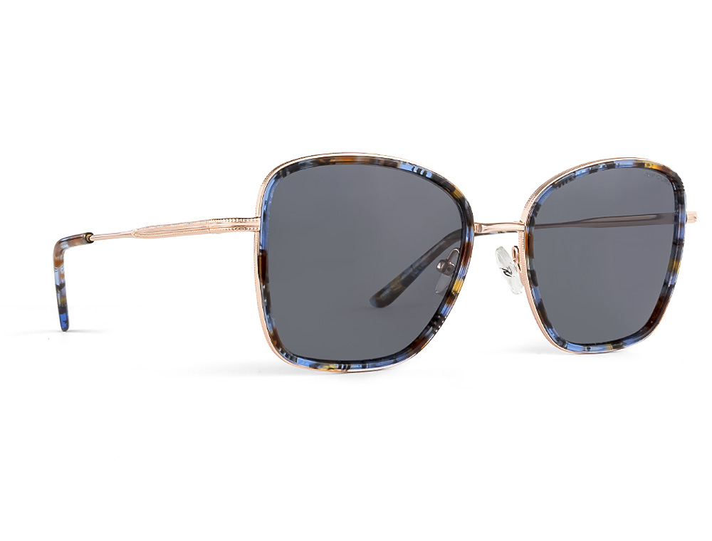 Rose Gold/Blue Tortoise/Grey