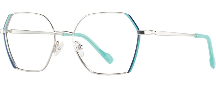 Silver / Aqua / Navy