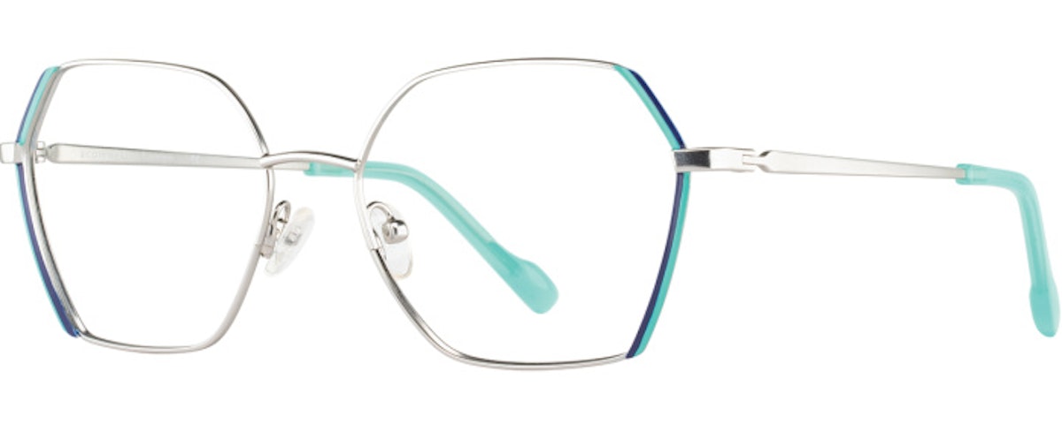 Silver / Aqua / Navy