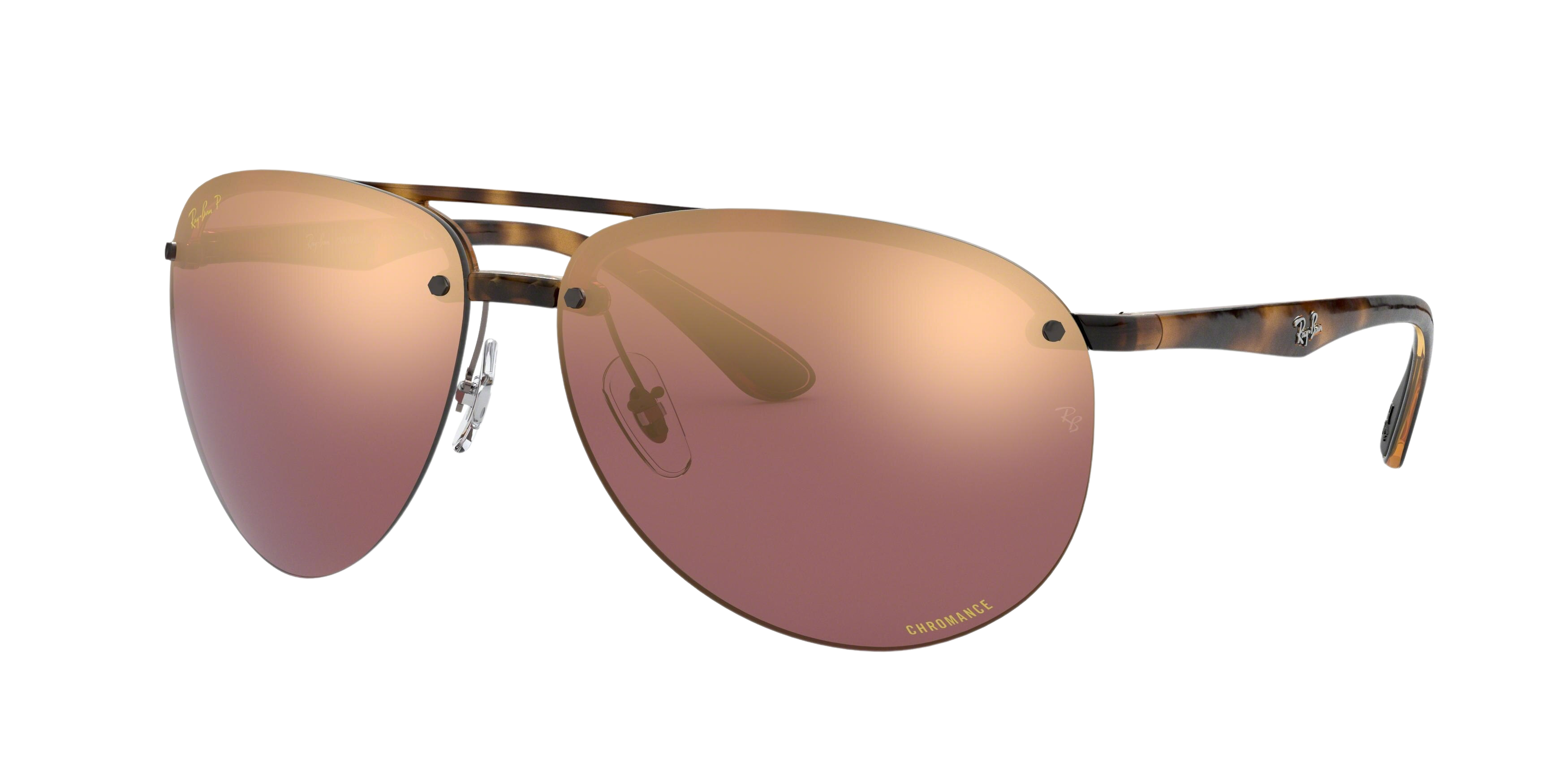 Ray-Ban RB4293CH round sunglasses in Havana
