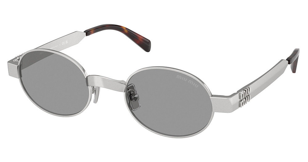 Miu Miu MU B51S round sunglasses in Old Silver/Grey