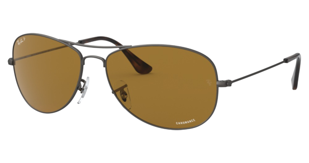 Ray-Ban RB3562 aviator sunglasses in Matte Gunmetal/Brown