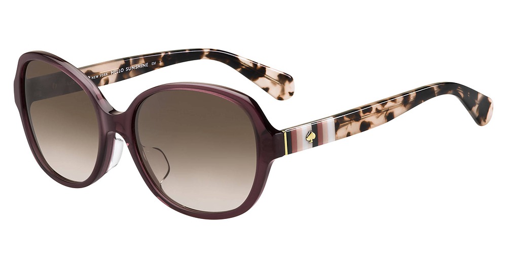 Kate Spade Cailee/F/S rectangle sunglasses in Plum/Brown Gradient