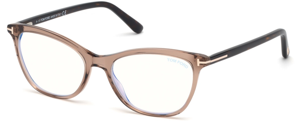 Shiny Transp. Brown, Shiny Dark Havana, Rose Gold / Blue Block Lenses