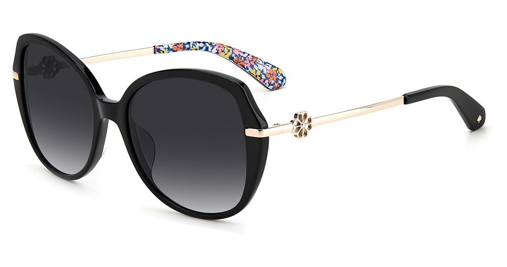 Kate Spade TALIYAH/G/S square sunglasses in Black/Dark Grey Shaded