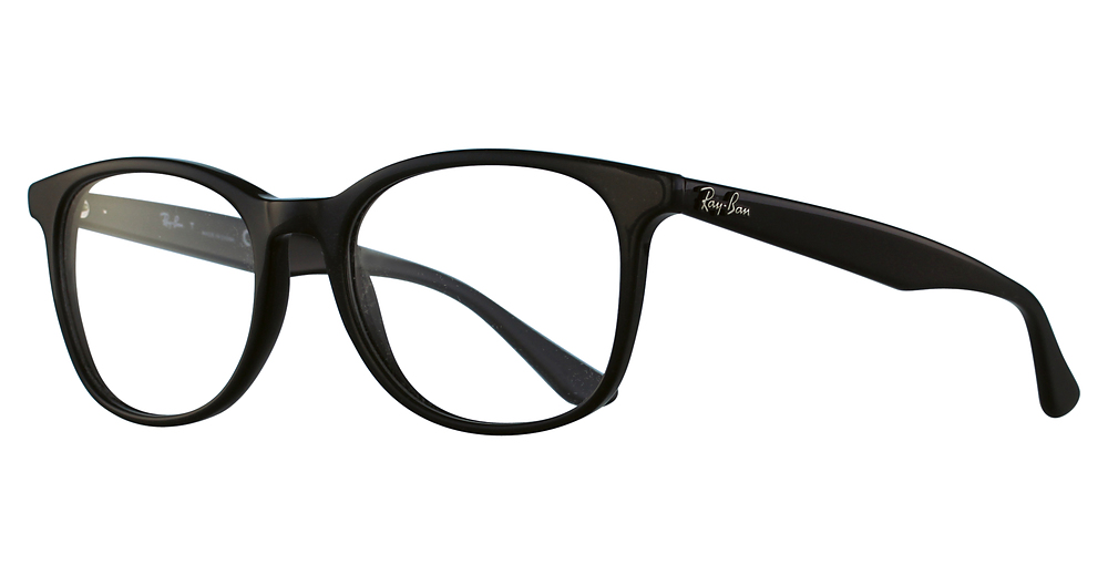 Ray-Ban RX5356 round eyeglasses in Shiny Black