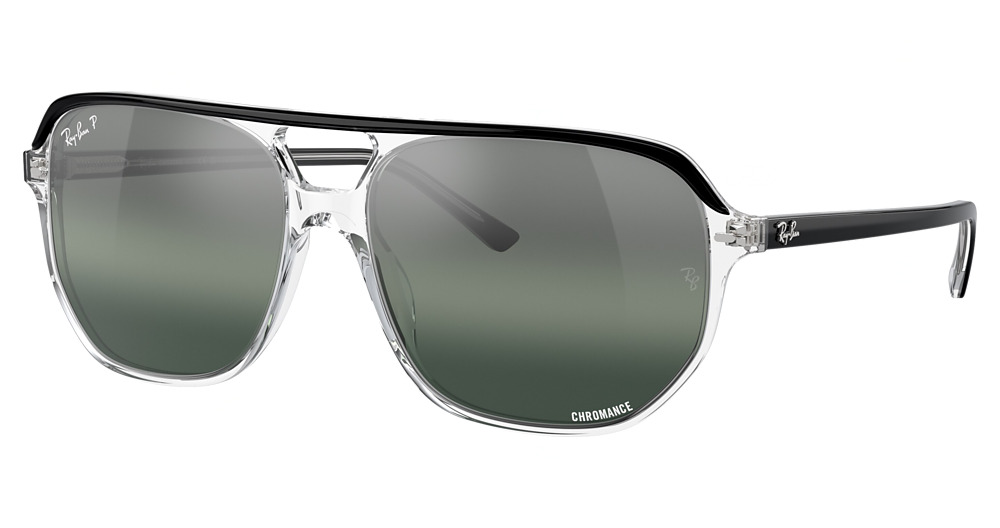 BLACK ON TRANSPARENT / POLAR CLEAR GRADIENT DARK BLUE