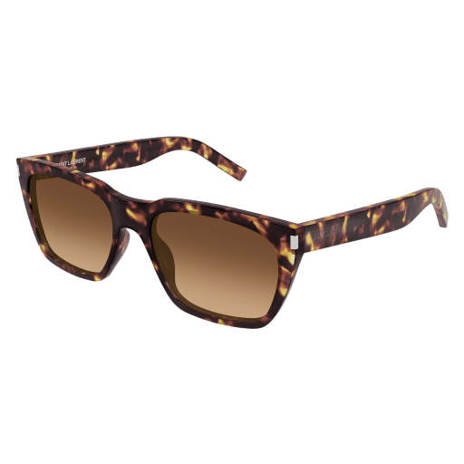 Saint Laurent SL 598 rectangle sunglasses in Havana/Brown