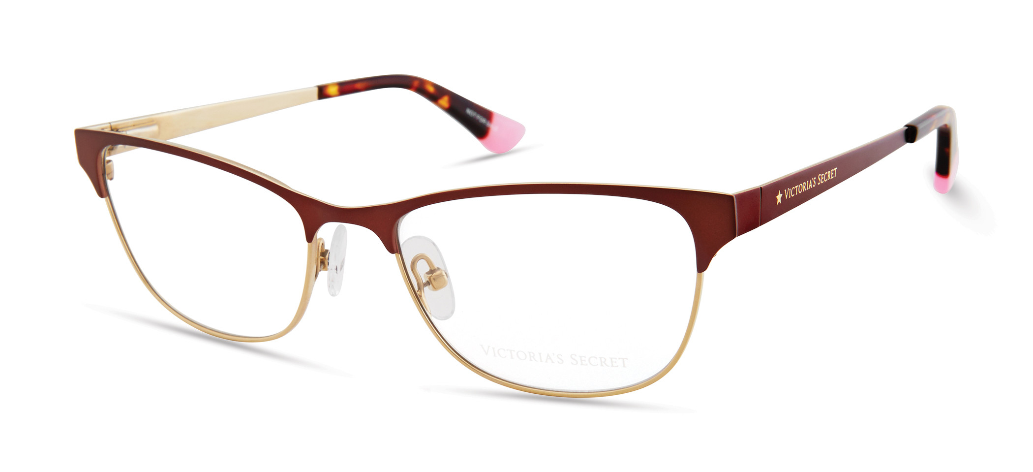 Brown, Gold Rim W/ Gold Star On Temple, Brown Temple W/demi Tips
