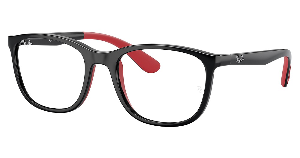 BLACK ON RUBBER RED