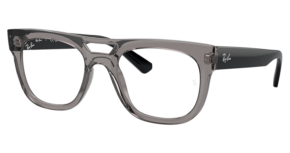 Ray-Ban RX7226 PHIL round eyeglasses in Transparent Grey