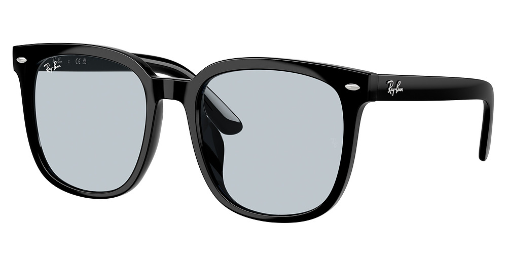 Ray-Ban RB4401D round sunglasses in Black/Light Blue
