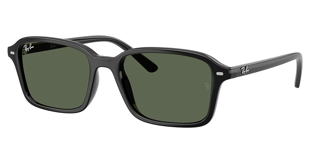 Ray-Ban RJ9131S square sunglasses in Black/Dark Green