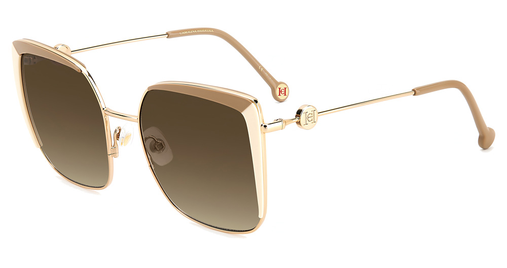 Carolina Herrera HER 0111/S square sunglasses in Beig Ivry/Brown Shaded
