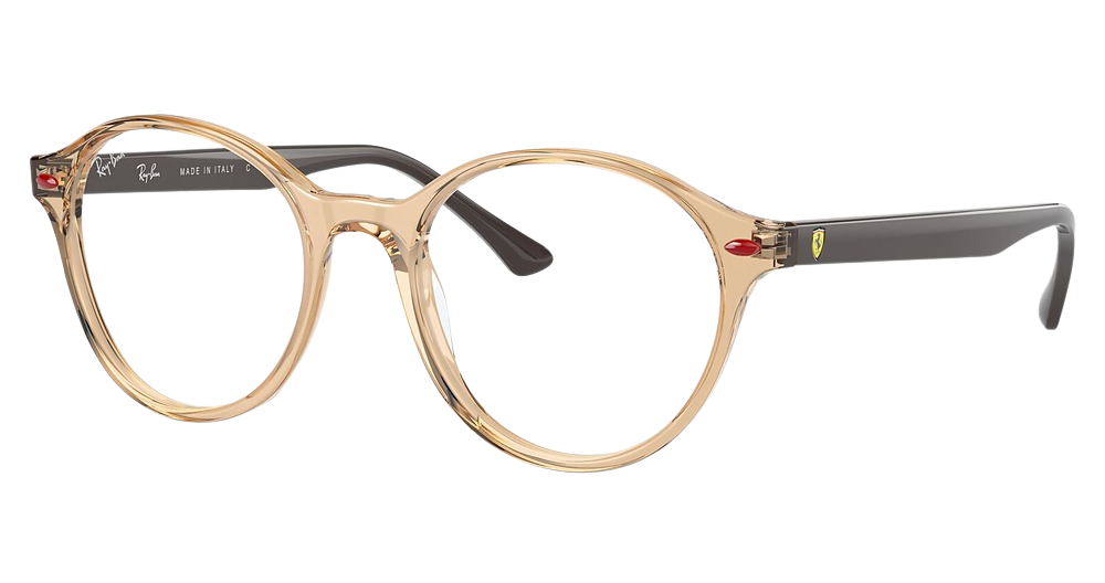 Ray-Ban RX5404M round eyeglasses in Transparent Brown