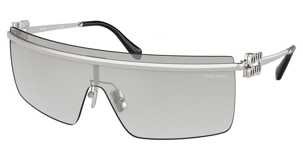 Miu Miu MU 50ZS sunglasses in Silver/Clear Silver Gradient