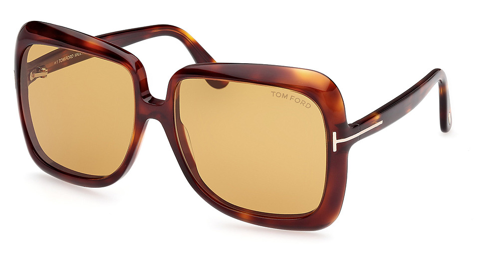 Tom Ford FT1156 square sunglasses in Dark Havana/Brown