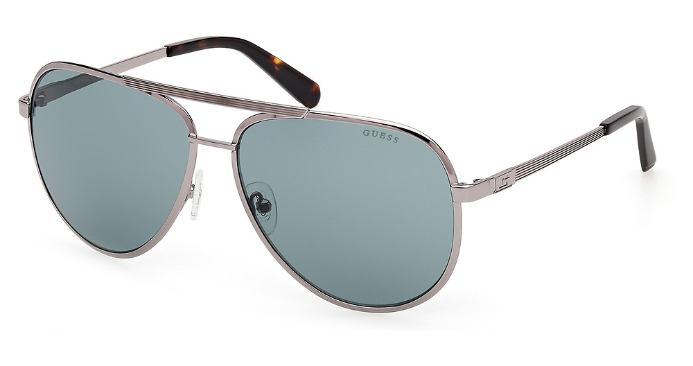 shiny gunmetal / blue