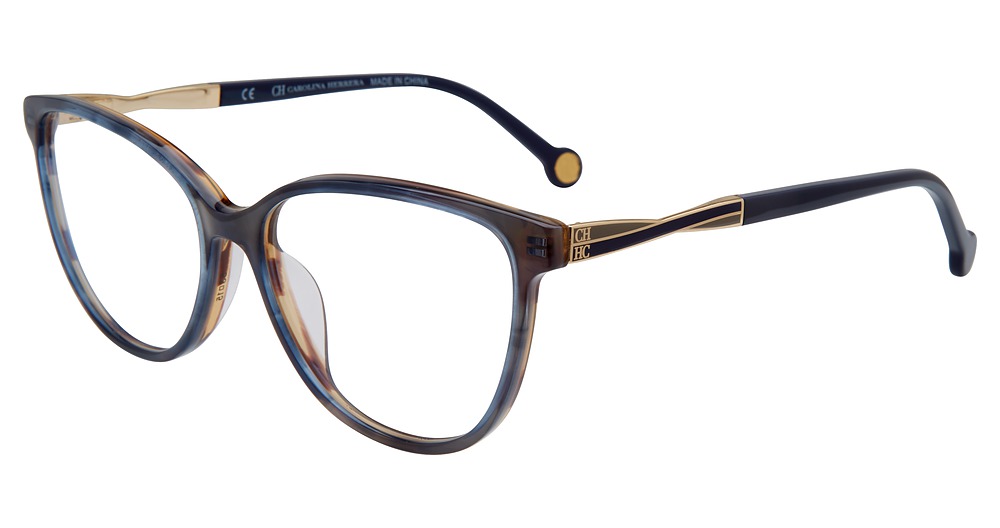 Carolina Herrera VHE780K rectangle eyeglasses in Blue 0 Ace