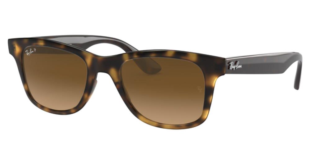 Ray-Ban RB4640F square sunglasses in Light Havana/Brown Gradient