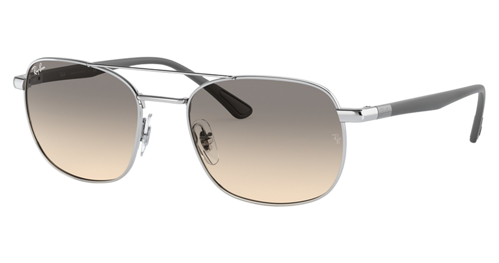 Ray-Ban RB3670 aviator sunglasses in Silver/Grey Gradient