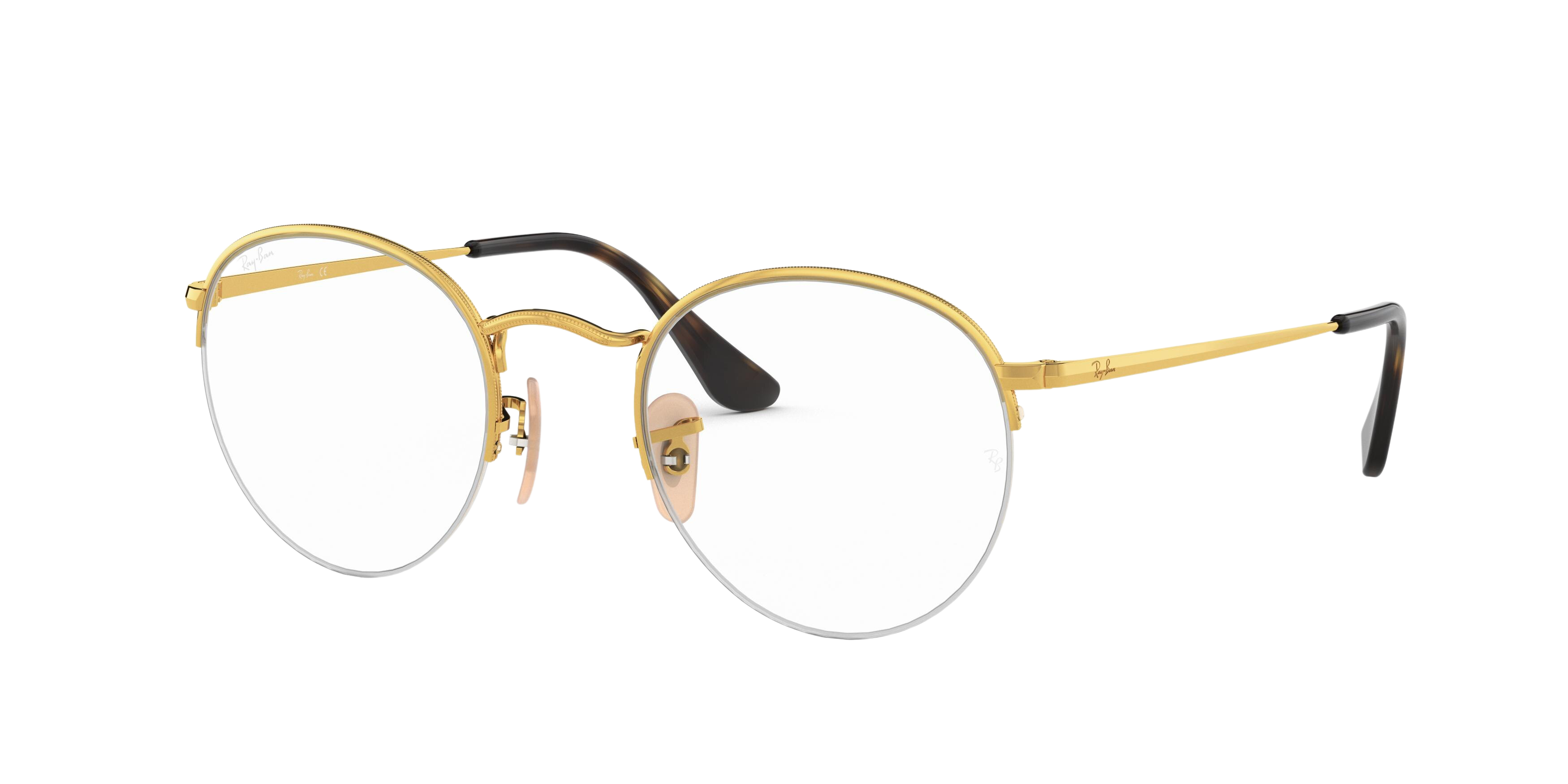 Ray-Ban RX3947V round eyeglasses in Gold