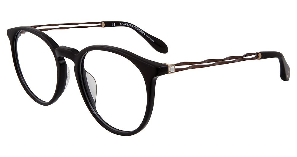 Carolina Herrera VHN588S round eyeglasses in Black 0700