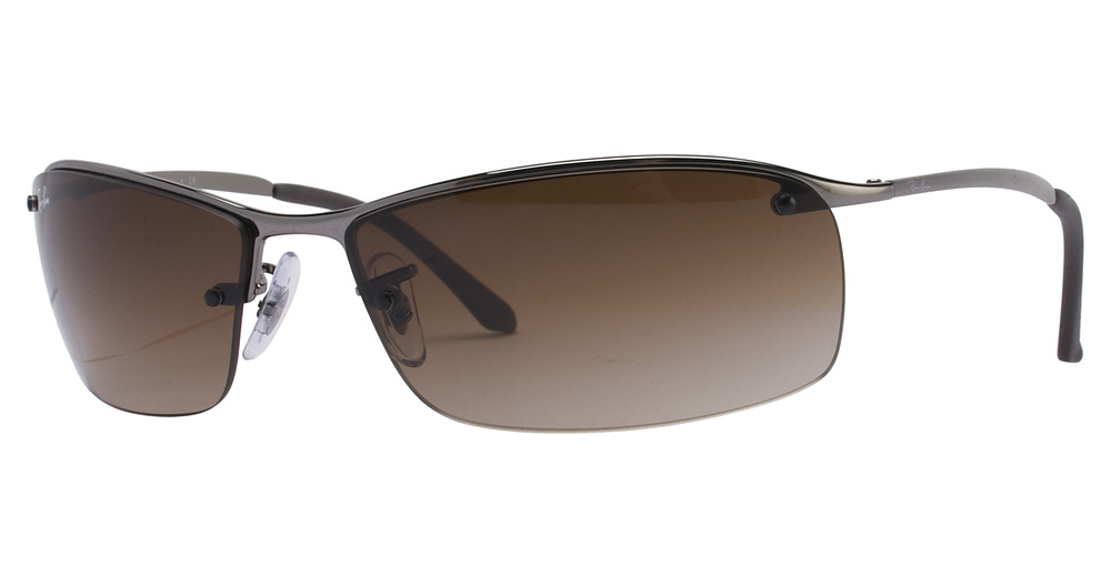 Ray-Ban RB3183 RB3183 rectangle sunglasses in Gunmetal/Brown Fade