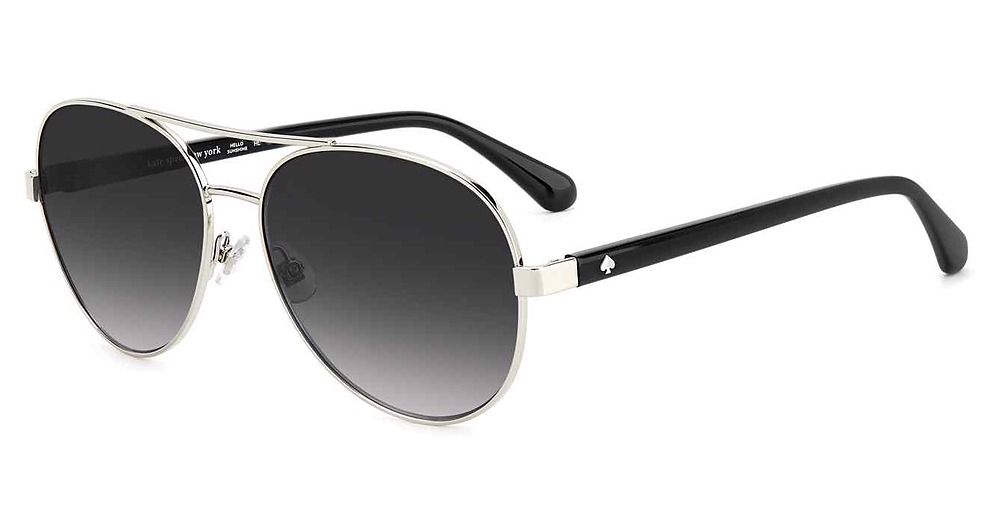 Kate Spade AVERIE/S aviator sunglasses in Palladium/Grey Shaded