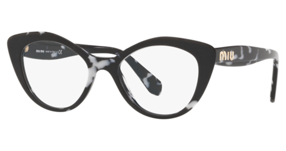 Miu Miu MU 01RV CORE COLLECTION aviator eyeglasses in Havana White Black