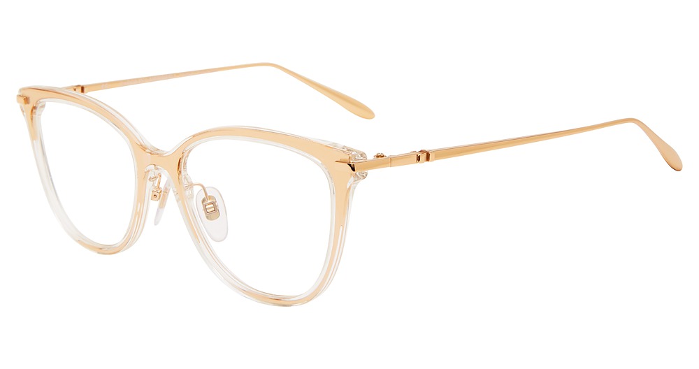 Carolina Herrera VHN053 cateye eyeglasses in Gold 0300
