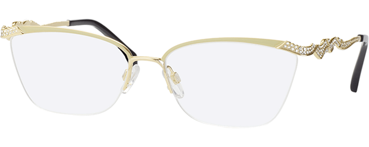 Gold w/ Clear Crystals