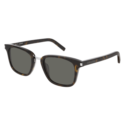 Saint Laurent SL 341 rectangle sunglasses in Havana Havana Grey/Nylon
