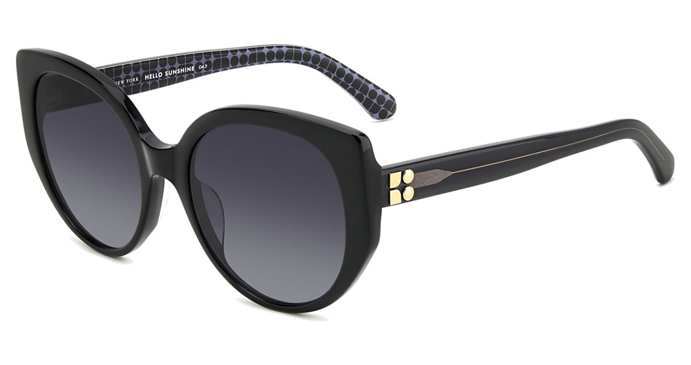 Kate Spade SERAPHINA/G/S cateye sunglasses in Black/Dark Grey Shaded