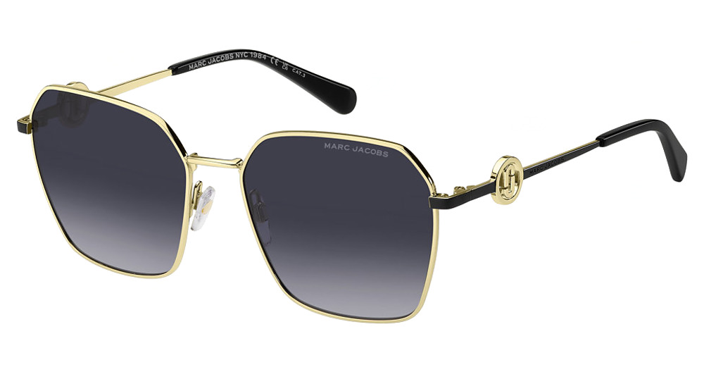 Marc Jacobs MARC 729/S square sunglasses in Gold Blck/Dark Grey Shaded