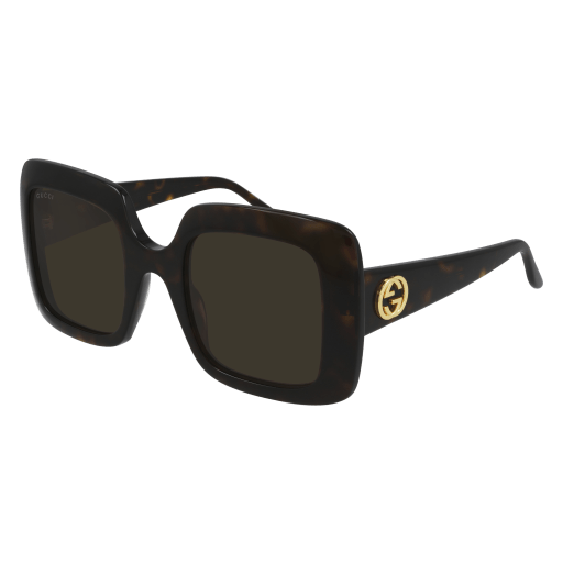Gucci GG0896S square sunglasses in Havana Havana Brown/Brown