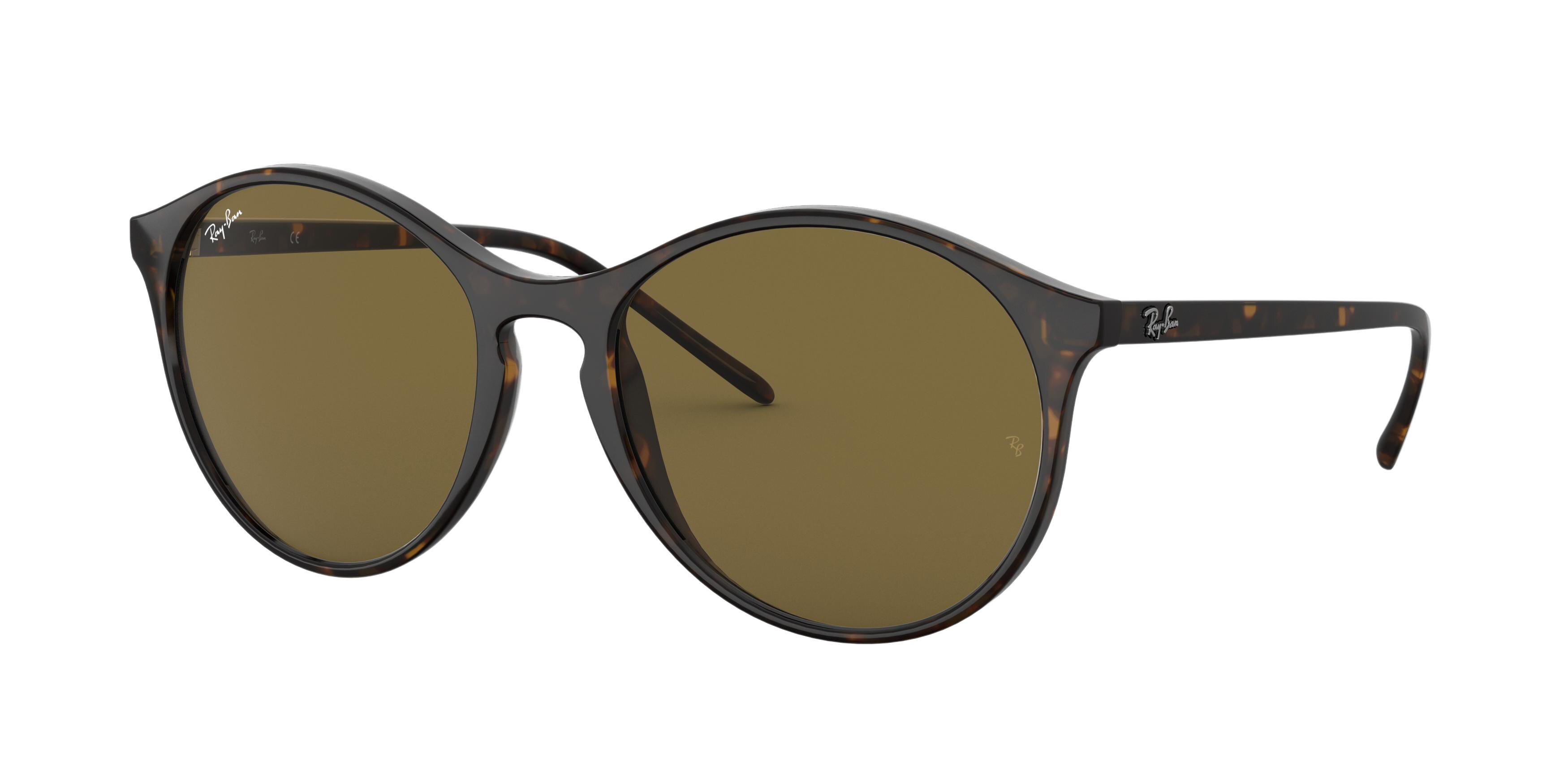 Ray-Ban RB4371F round sunglasses in Havana
