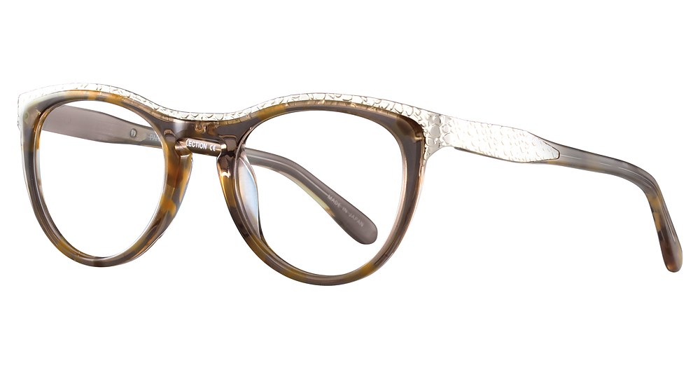 Marbled Brown & Clear/Shiny Gold