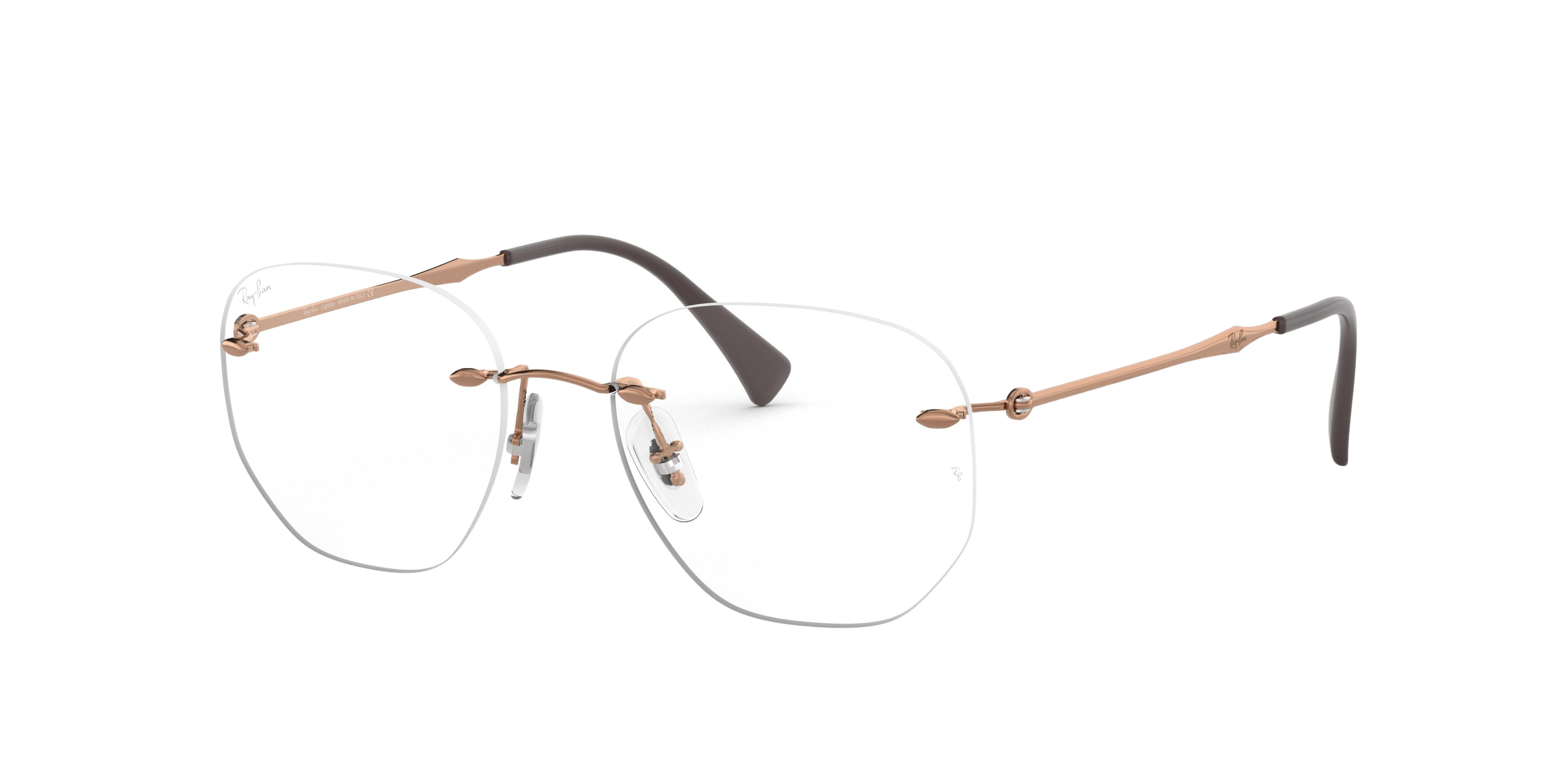 Ray-Ban RX8754 square eyeglasses in Light Brown