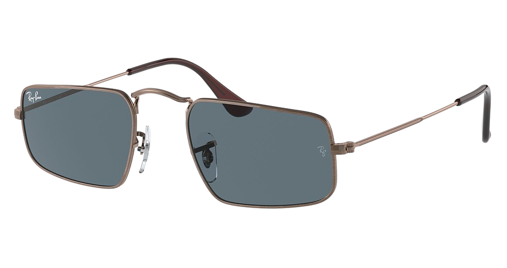Ray-Ban RB3957 JULIE square sunglasses in Antique Copper/Blue
