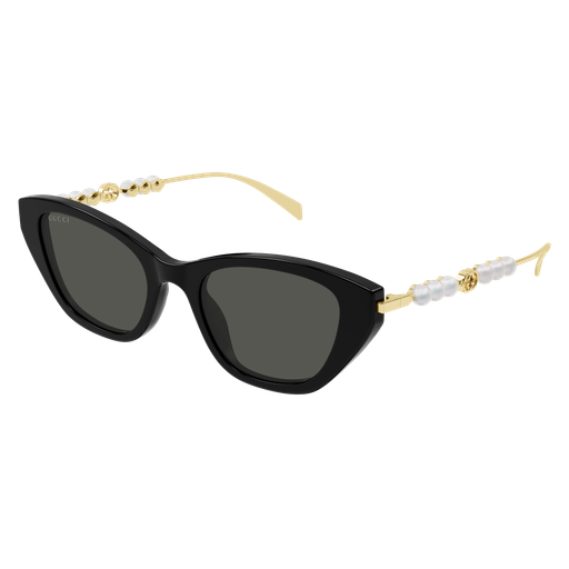 Gucci GG1968S eyeglasses in Black Gold Grey