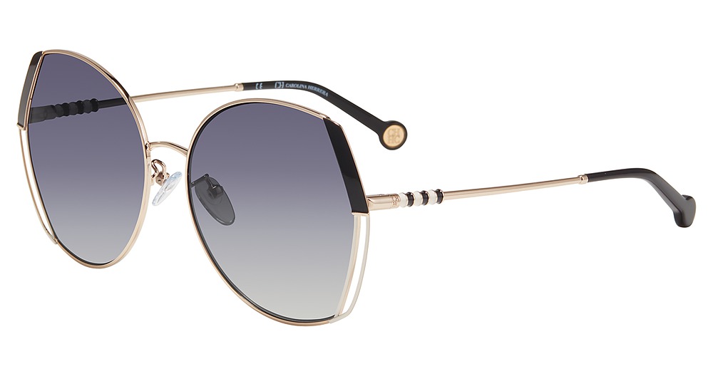 Carolina Herrera SHE162 round sunglasses in Gold Black 033 M